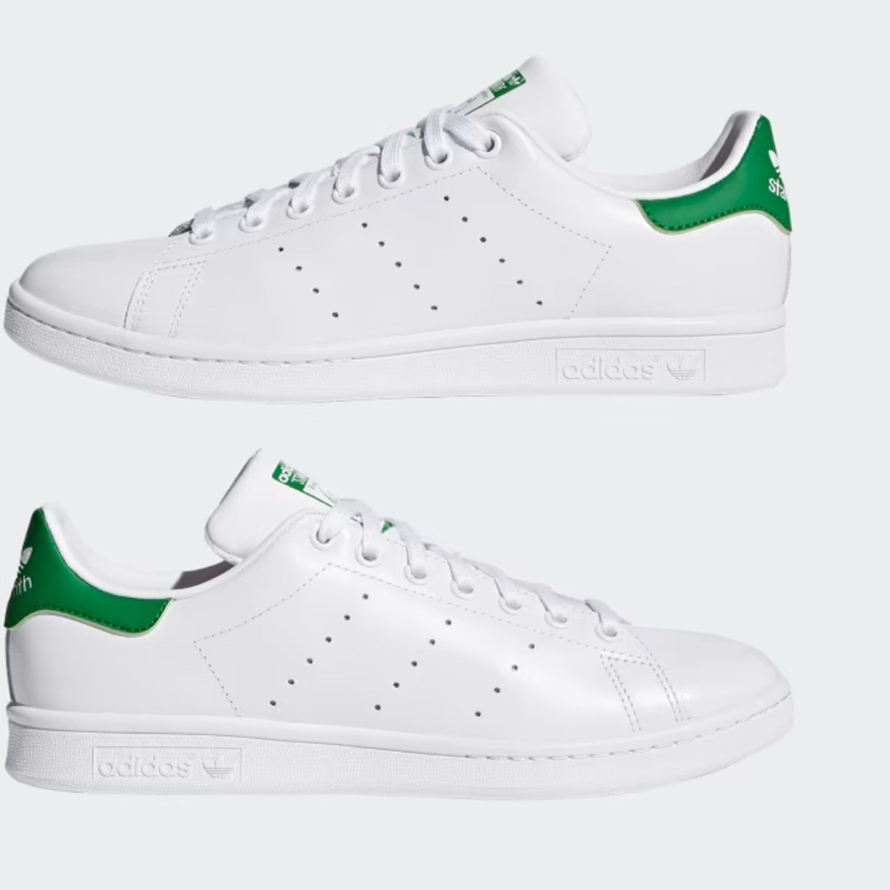 Adidas Stan Smith Green and White Leather- size: Y/6 or W/8 great condition